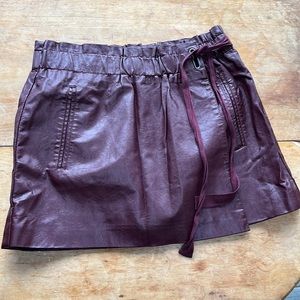 Jolt Pleather Paperbag Skirt